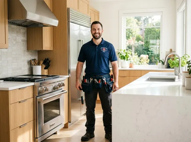 Appliance Repair Hero technician in a Altadena, CA kitchen after an appliance repair
